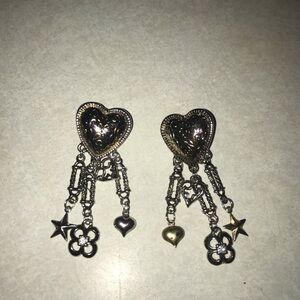 Dangly heart earrings